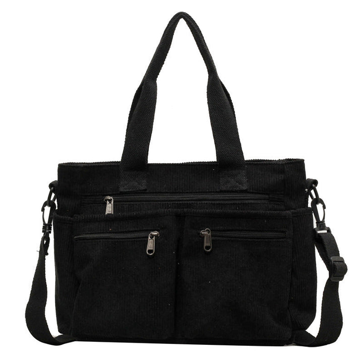 Trendy Corduroy Shoulder Bag – VelvetVogue