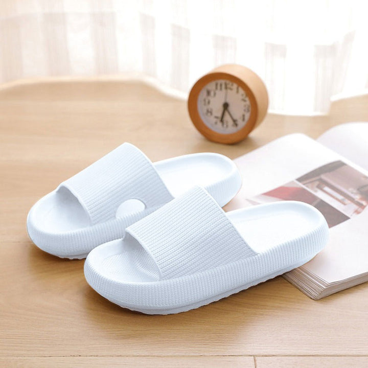 Women’s Rubber Slip-On Sandals with Textured Upper