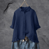 Women’s Button-Down Blouse with Ruffles