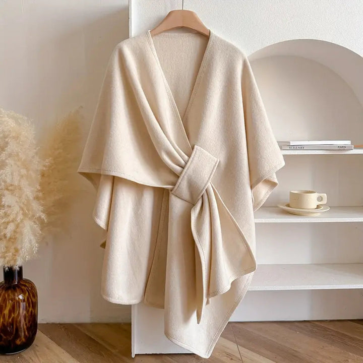 Elegant Wind-resistant Shawl Coat for Women