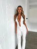 Women’s Halter Neck Flared-Leg Jumpsuit