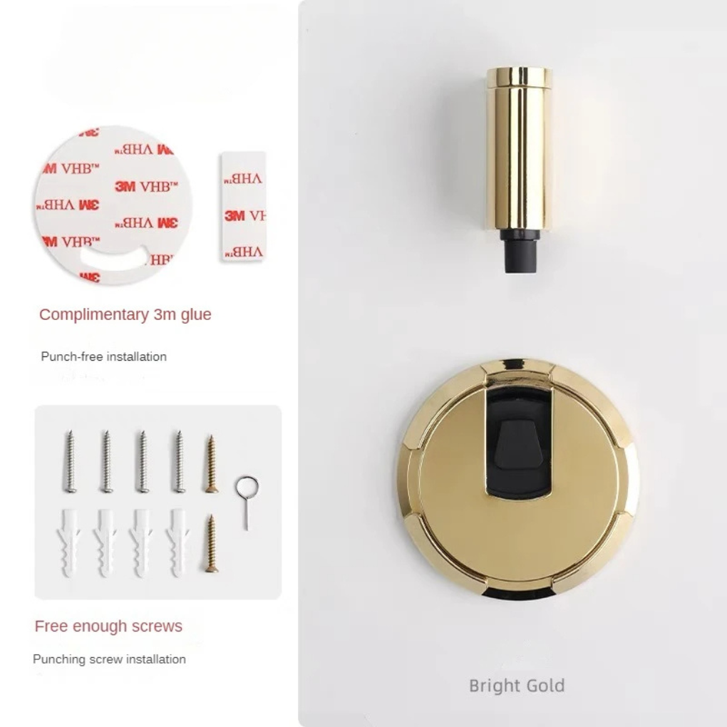 No Drill Magnetic Door Stopper Floor Mount