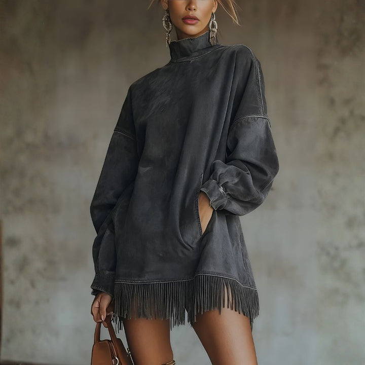 Stylish Fringe Detail Dress
