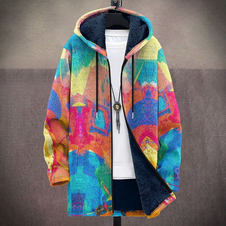 Milan – Retro Colorblock Hoodie for Men