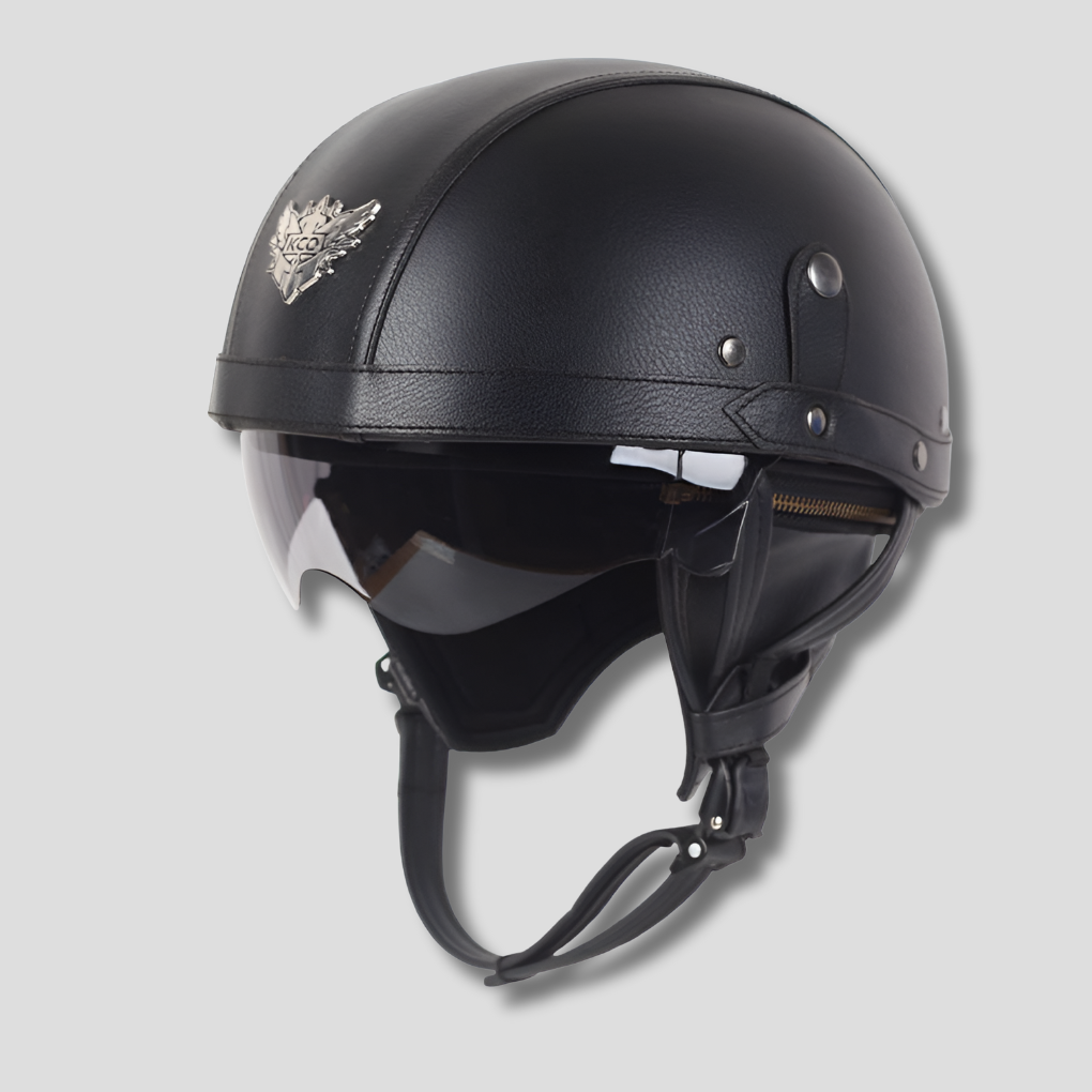 Vintage Motorcycle Helmet with Retractable Visor