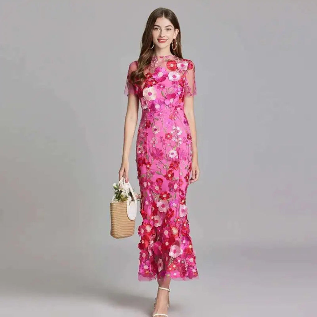 Women’s Summer Embroidered Lace Prom Dress