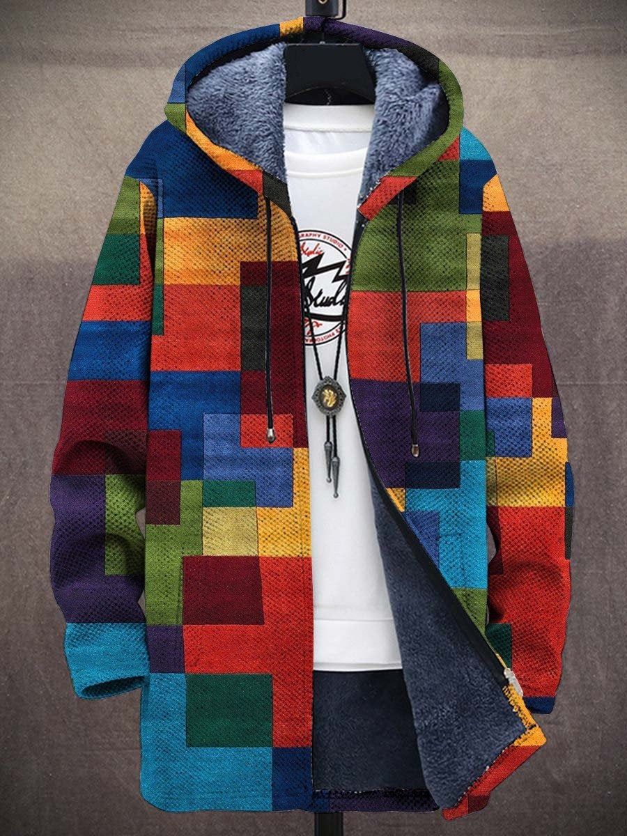 Milan – Retro Colorblock Hoodie for Men
