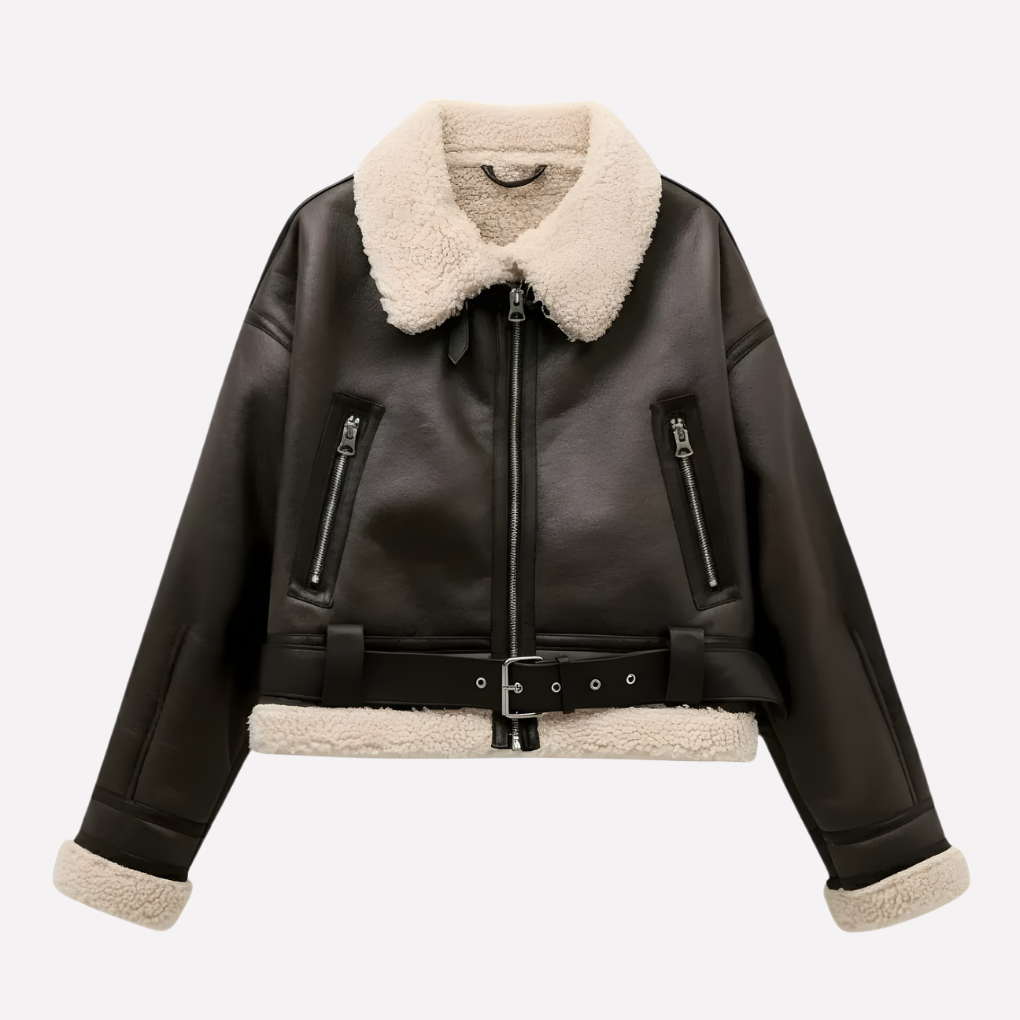 Women’s Jacket with Belted Hem