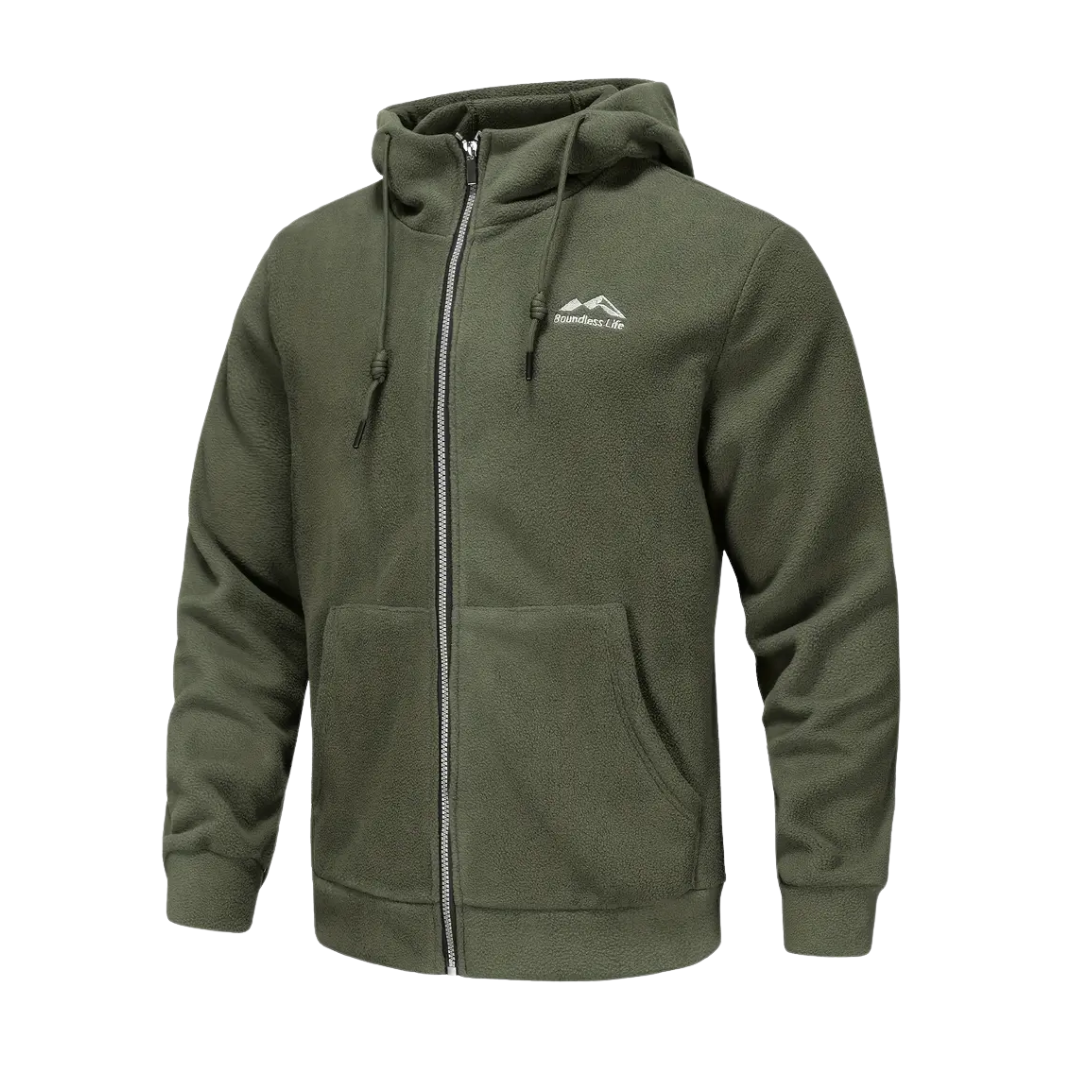 Men's Hooded Zip-Up Fleece Jacket – Sören