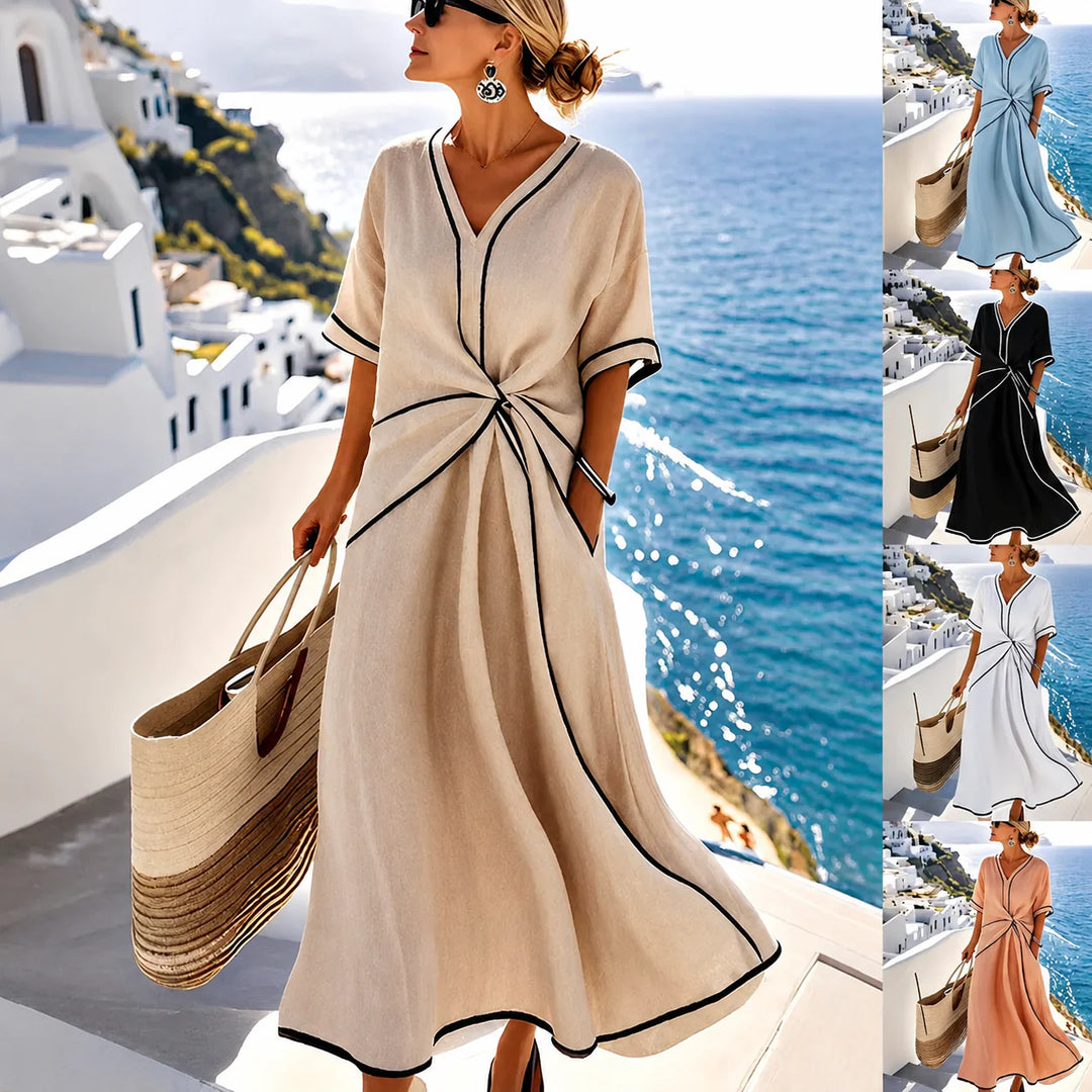 Women’s Striped Print Maxi Dress