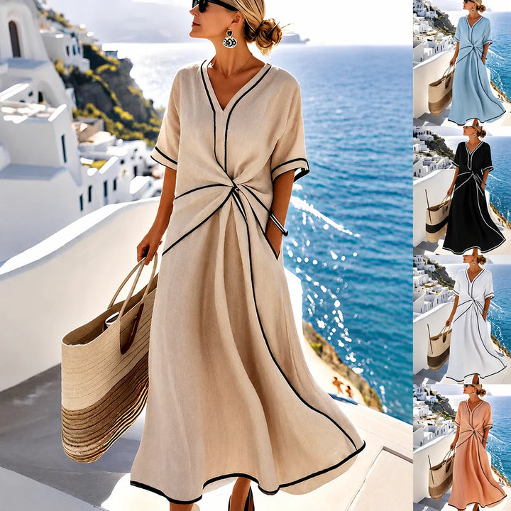 Women’s Striped Print Maxi Dress