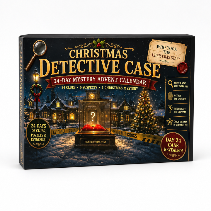 24-Day Escape Room Puzzle Advent Calendar with 6 Mystery Themes