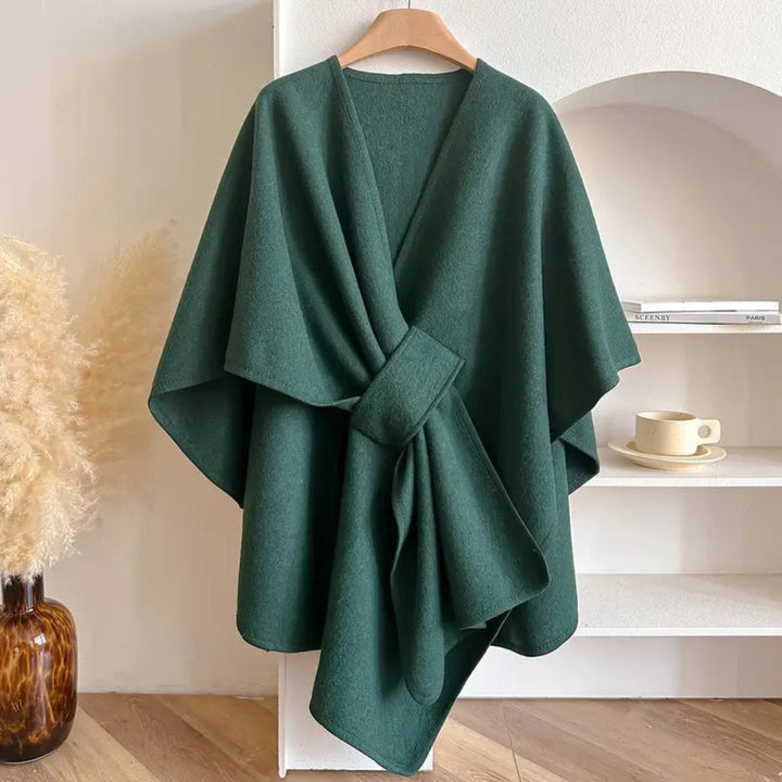 Elegant Wind-resistant Shawl Coat for Women