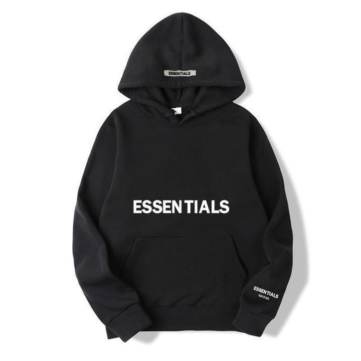 Warm Fleece Hoodie with Letter Print Cozy Comfort Meets Urban Style