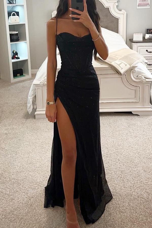 Women's Sleeveless Maxi dress with Glitter Finish