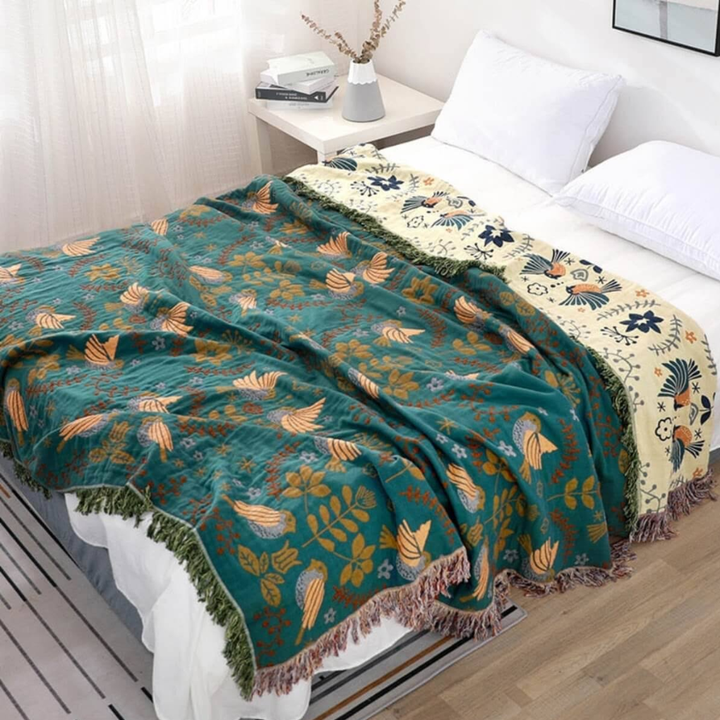Reversible Scandinavian Plaid Blanket