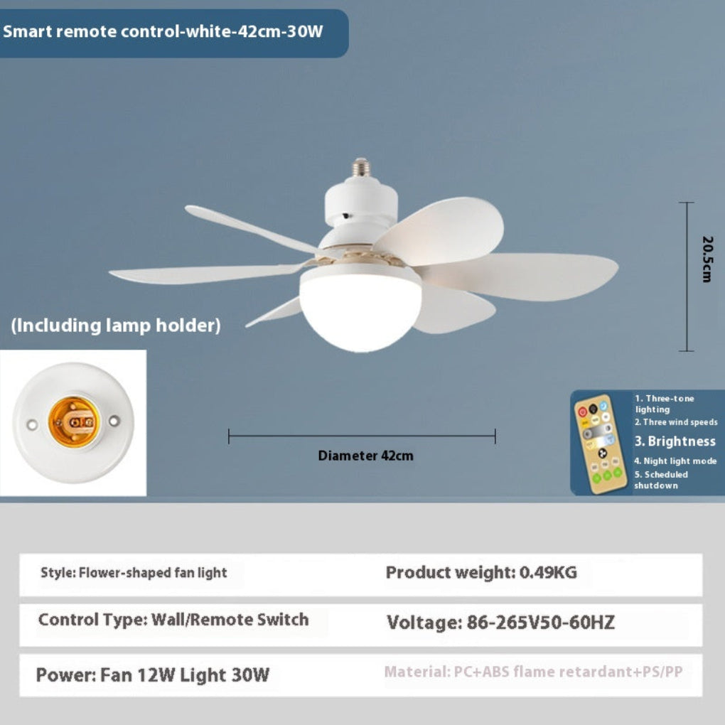 E27 Base LED Ceiling Fan Light With Remote Control