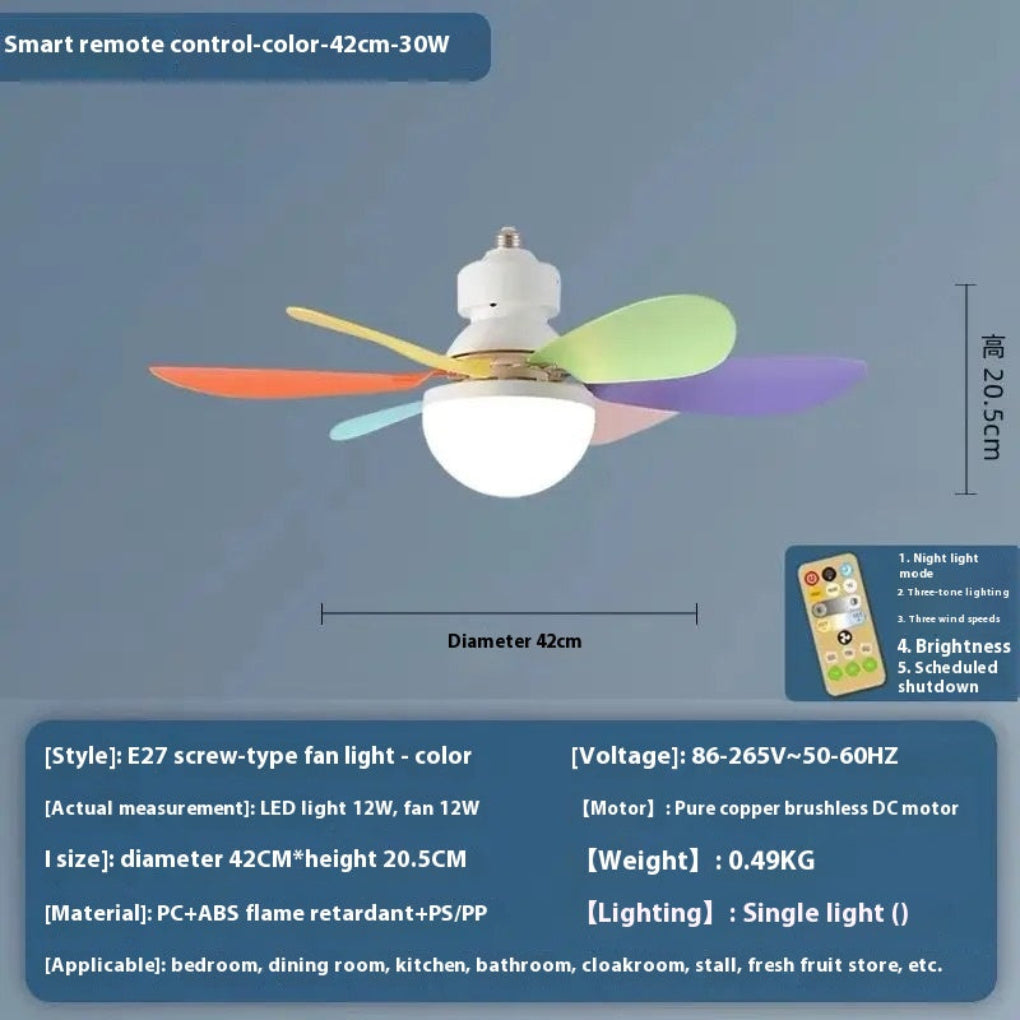 E27 Base LED Ceiling Fan Light With Remote Control
