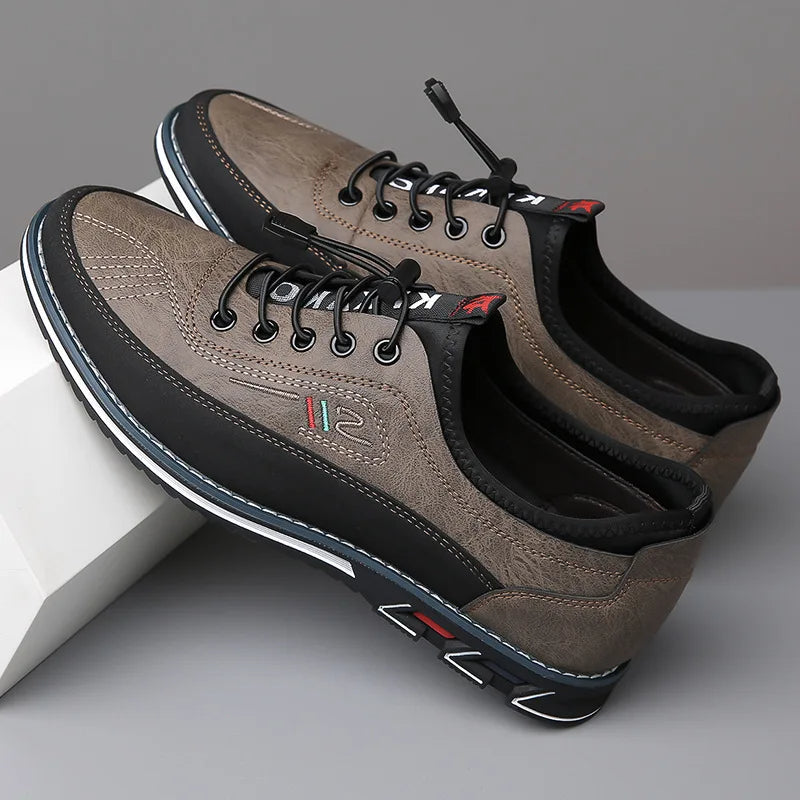 Men’s Vegan Leather Lace-Up Shoes