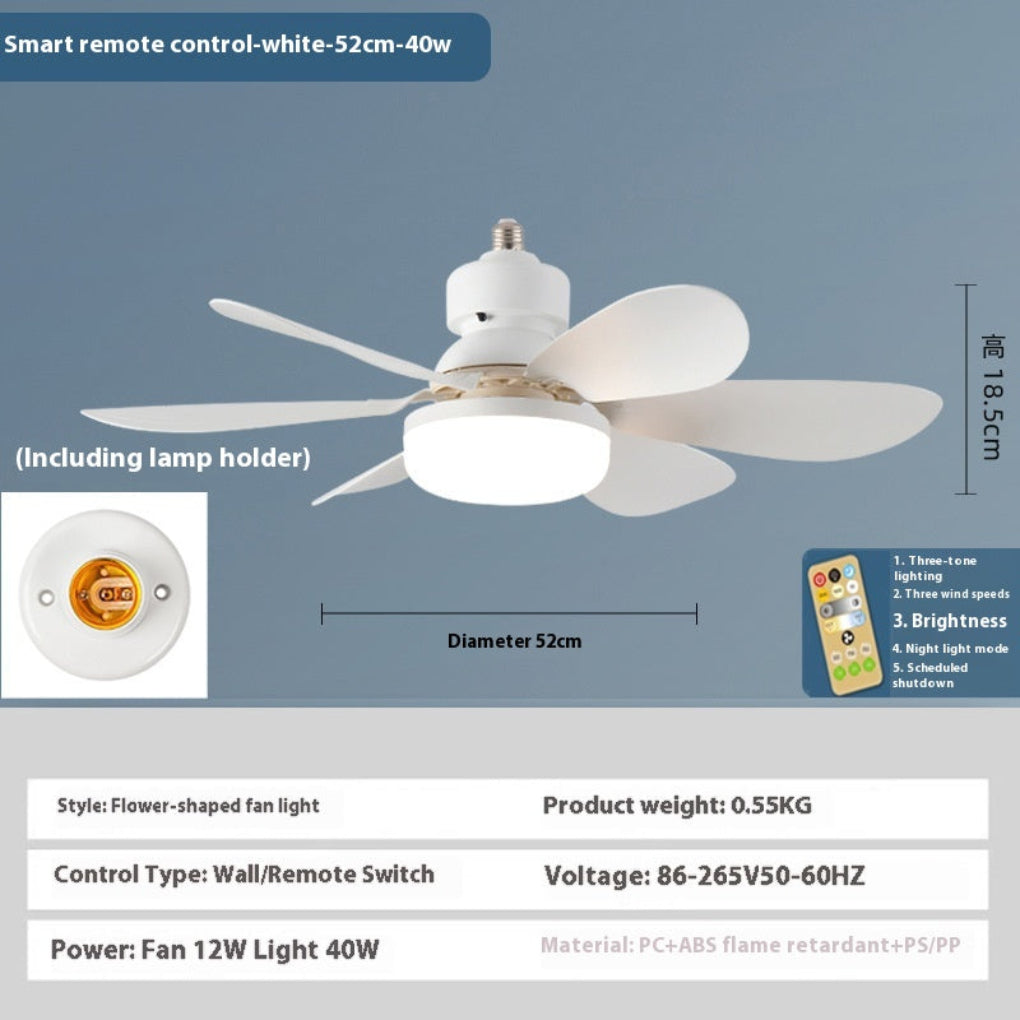 E27 Base LED Ceiling Fan Light With Remote Control