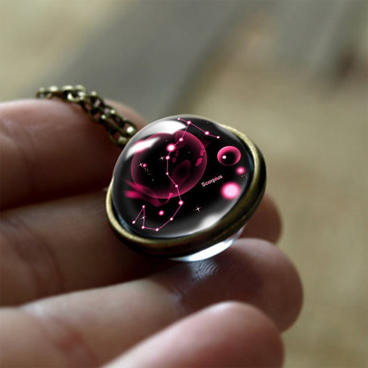 Glass 12 Zodiac Sign Protection Pendant – Sofia