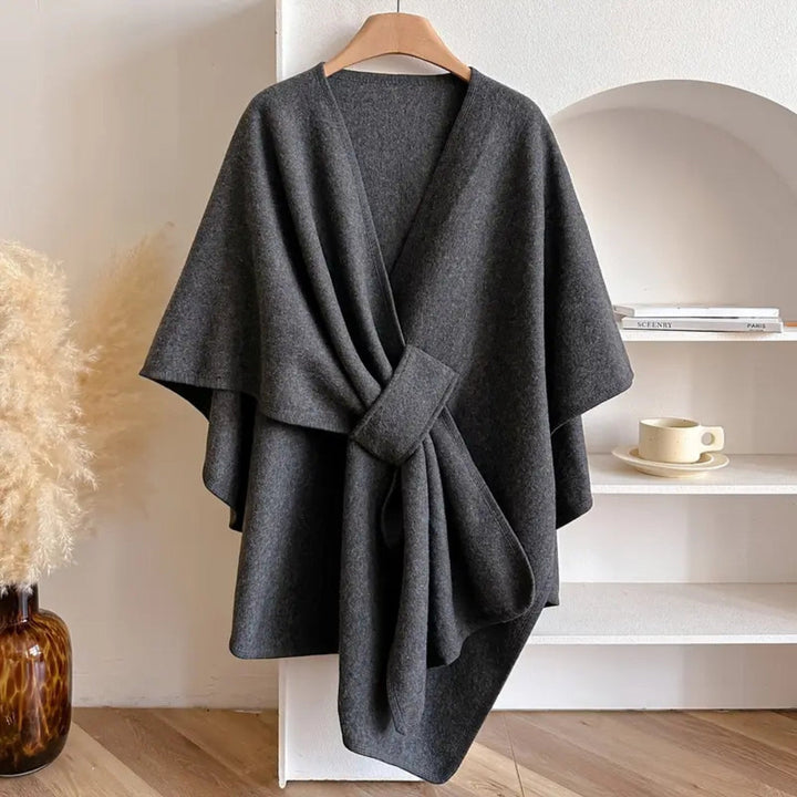 Elegant Wind-resistant Shawl Coat for Women