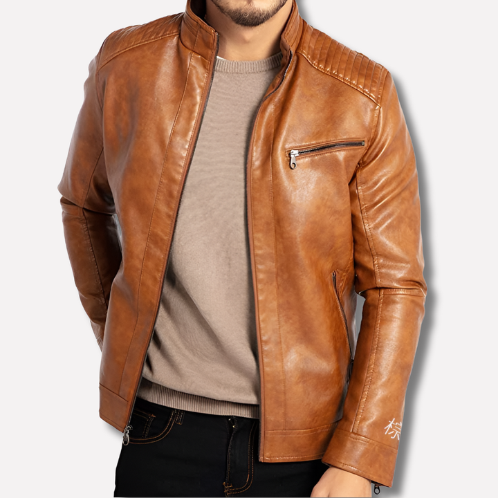 Men’s Wind-Resistant Leather Jacket