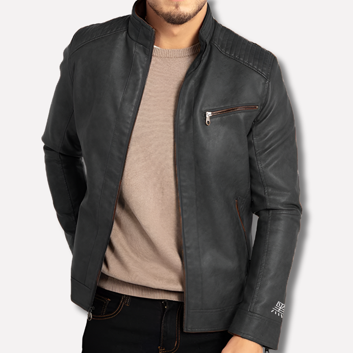 Men’s Wind-Resistant Leather Jacket