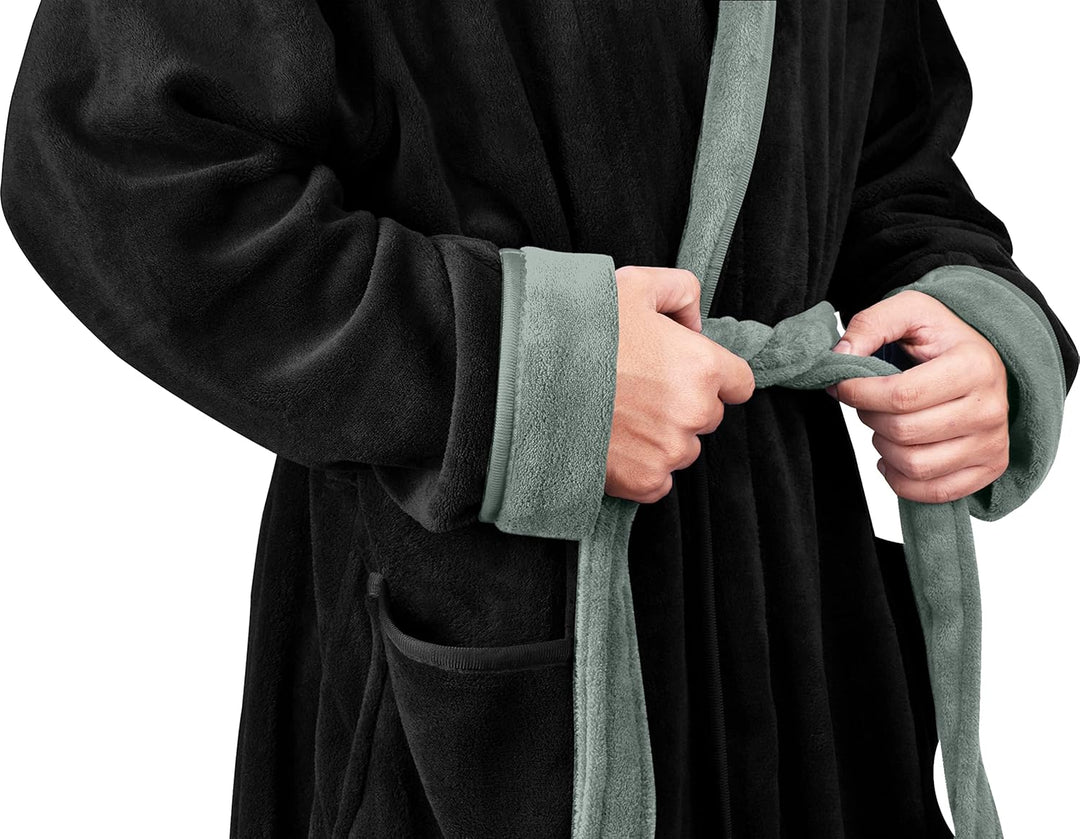 Men's Lightweight Fleece Summer Bathrobe – Harry