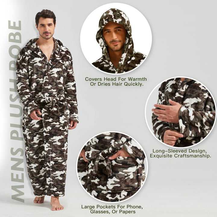 Men's Lightweight Fleece Summer Bathrobe – James