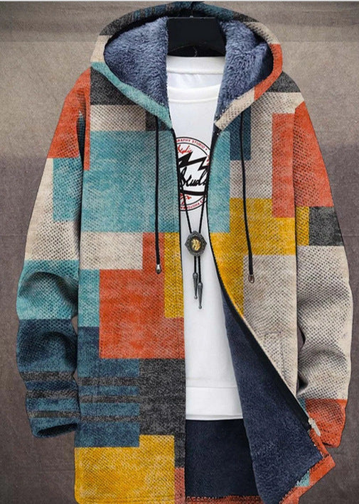 Milan – Retro Colorblock Hoodie for Men