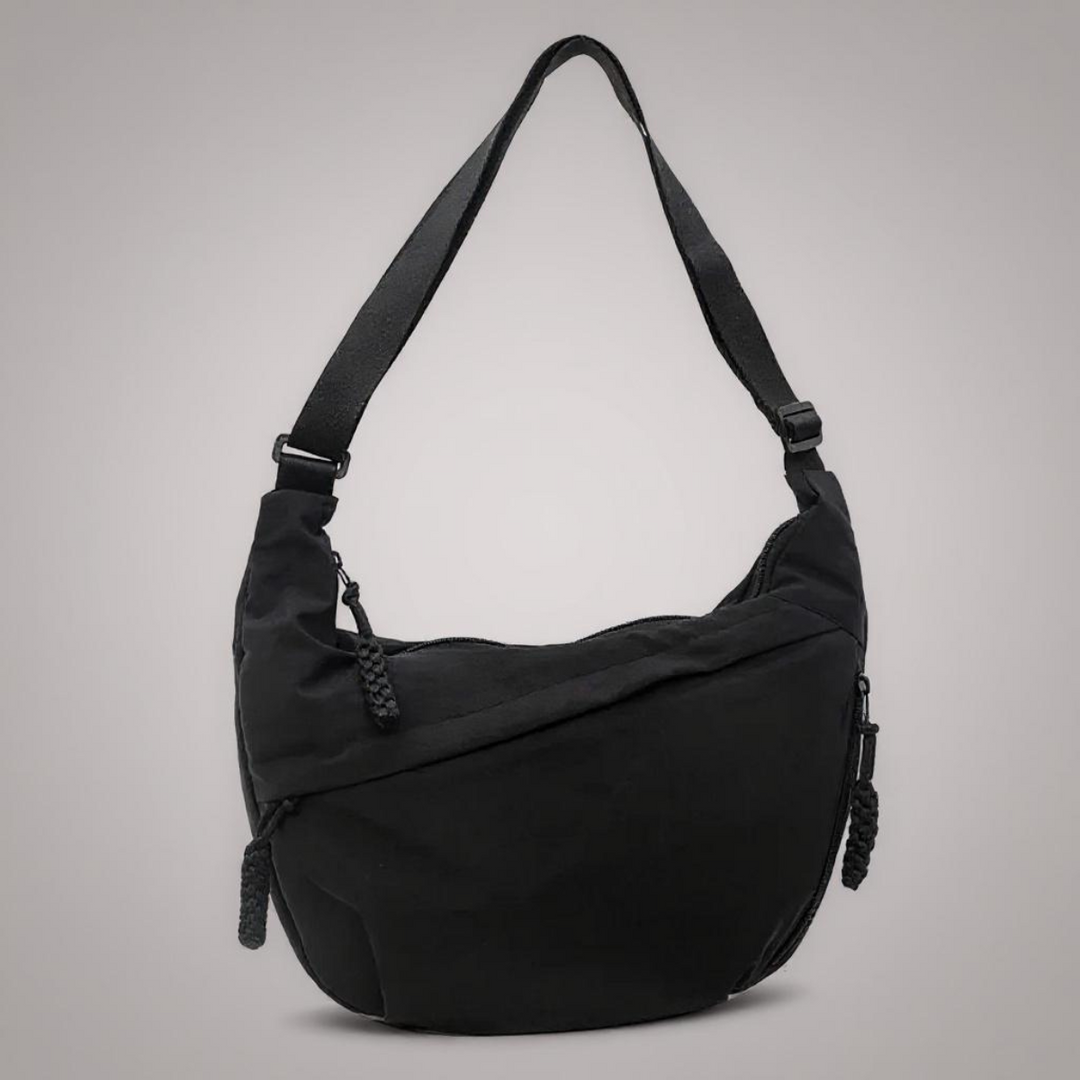 Crescent Shoulder Bag – Sustainable Nylon with Adjustable Shoulder Strap