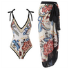 Vintage One-Piece Swimsuit with Ruffles