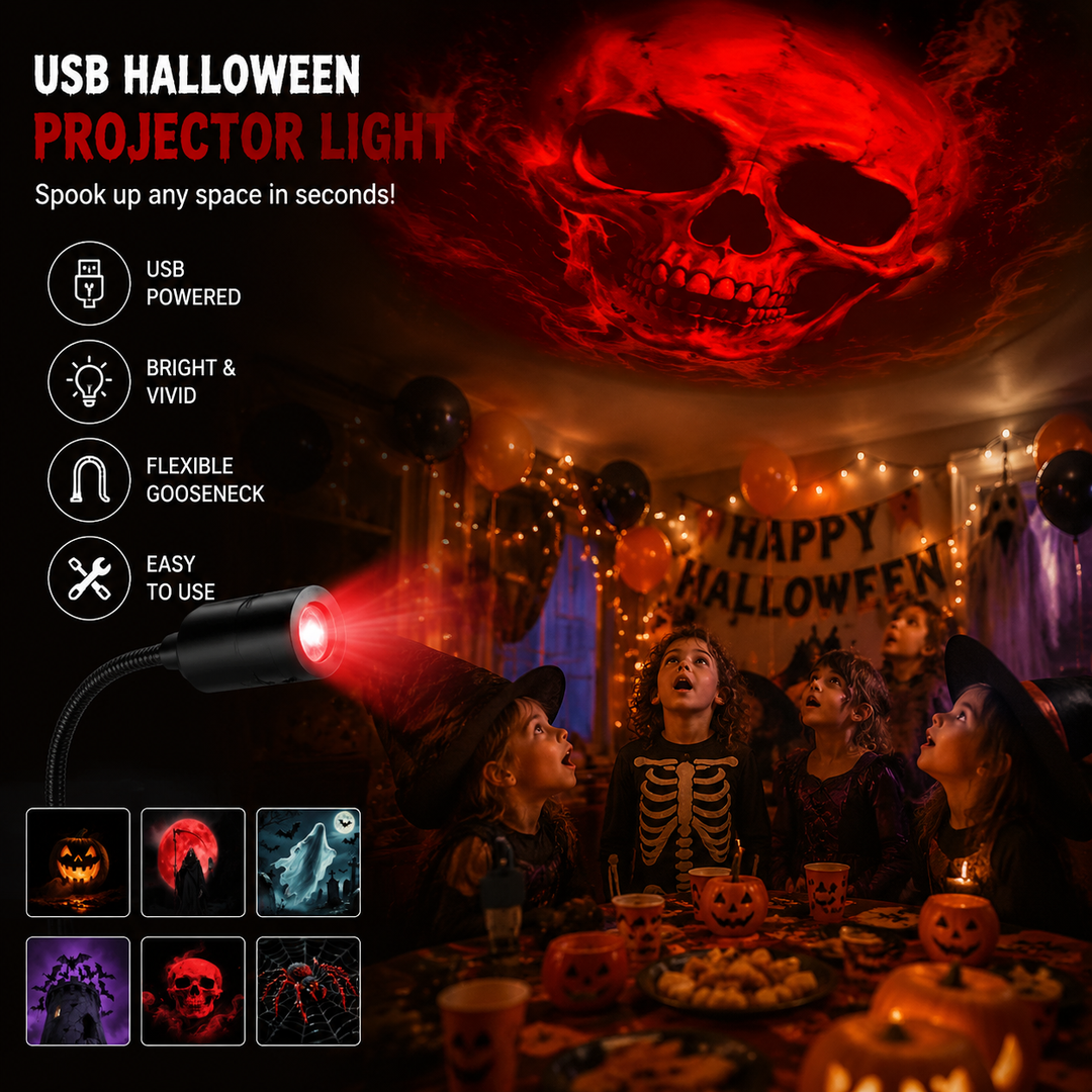 HD Halloween Projector – 6 Spooky Scenes for Instant Atmosphere