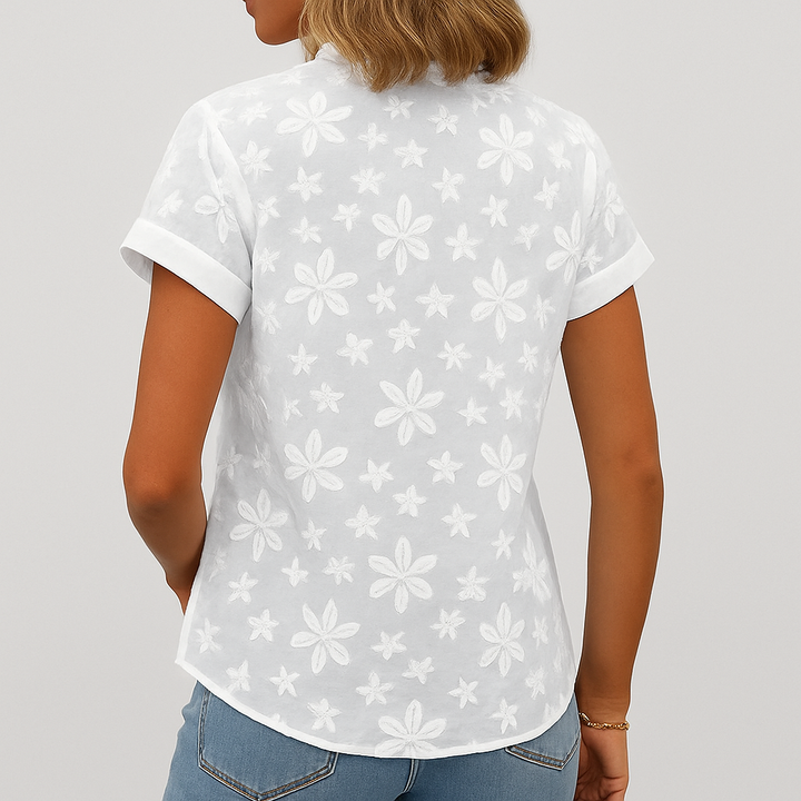 Women’s Short‑Sleeve Floral Blouse