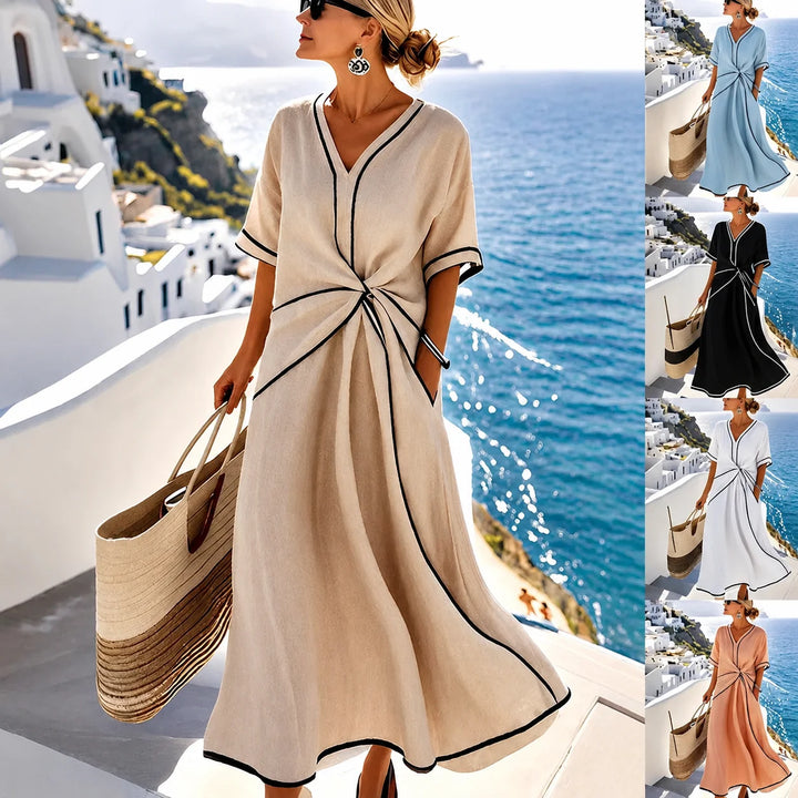 Women's V-Neck Maxi Dress