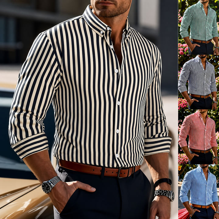 Men’s Striped Long Sleeve Shirt
