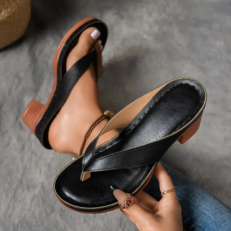 Orthopedic Slip‑On Sandal Heels