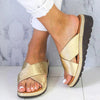 Women’s Cross-Strap Wedge Flip-Flops