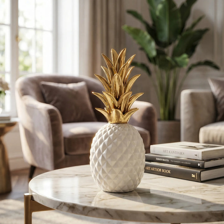 Nordic-Style Golden Pineapple Figurine - Pinnaglow