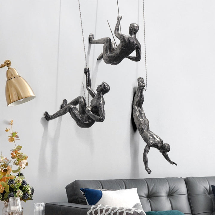 Mountain Climber Wall Sculpture – PeakFigures