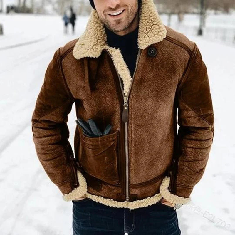 Men's Shearling-Style Jacket - Thies