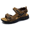 Men’s Vegan Leather Sandals with Map Print