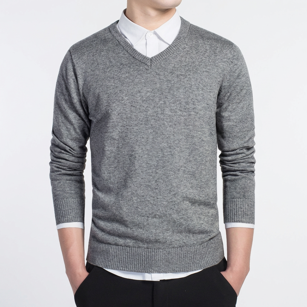Men’s V-Neck Cotton Sweater
