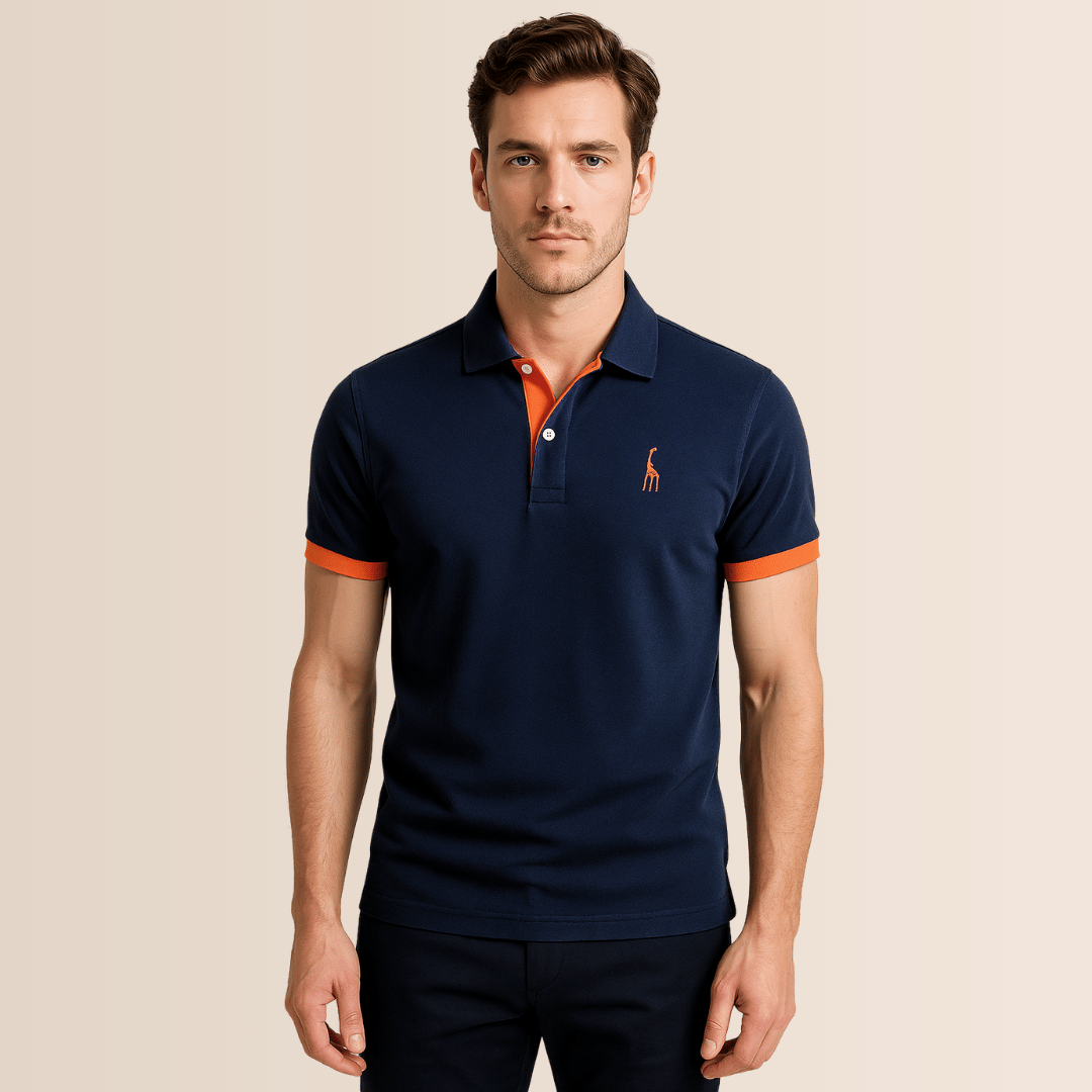Men’s Cotton Stand Collar Polo Shirt