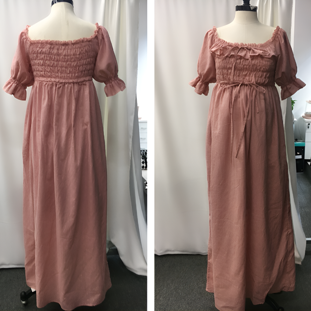 Maternity Off-the-Shoulder Maxi Dress with Ruched Bodice