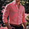 Men's Striped Button-Down Shirt