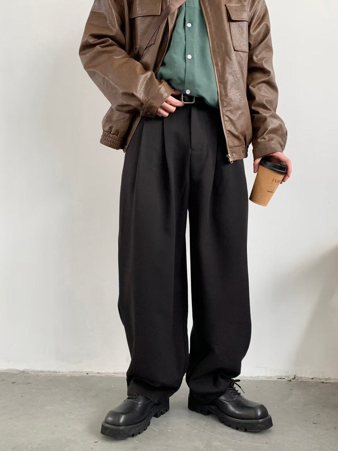 Men’s Plain Wide Cut Trousers