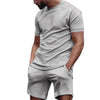 Men’s Athletic T-Shirt and Shorts Set with Cargo Pockets