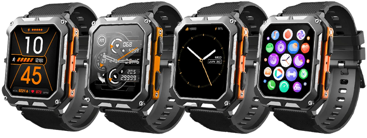 Rugged Smartwatch with Heart Rate Monitor & Step Counter - EnduranceX